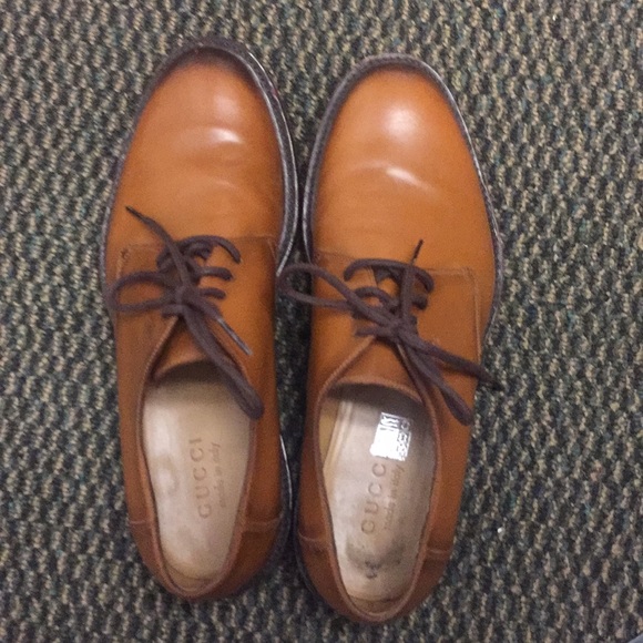 Gucci Mens Brown Ragona Cuir Leather Lace up 8.5m - Picture 5 of 8